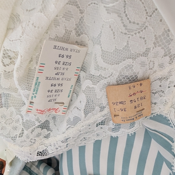 NEW Vintage Women's Vanity Fair 36 Slip Star White Deadstock - Picture 7 of 7